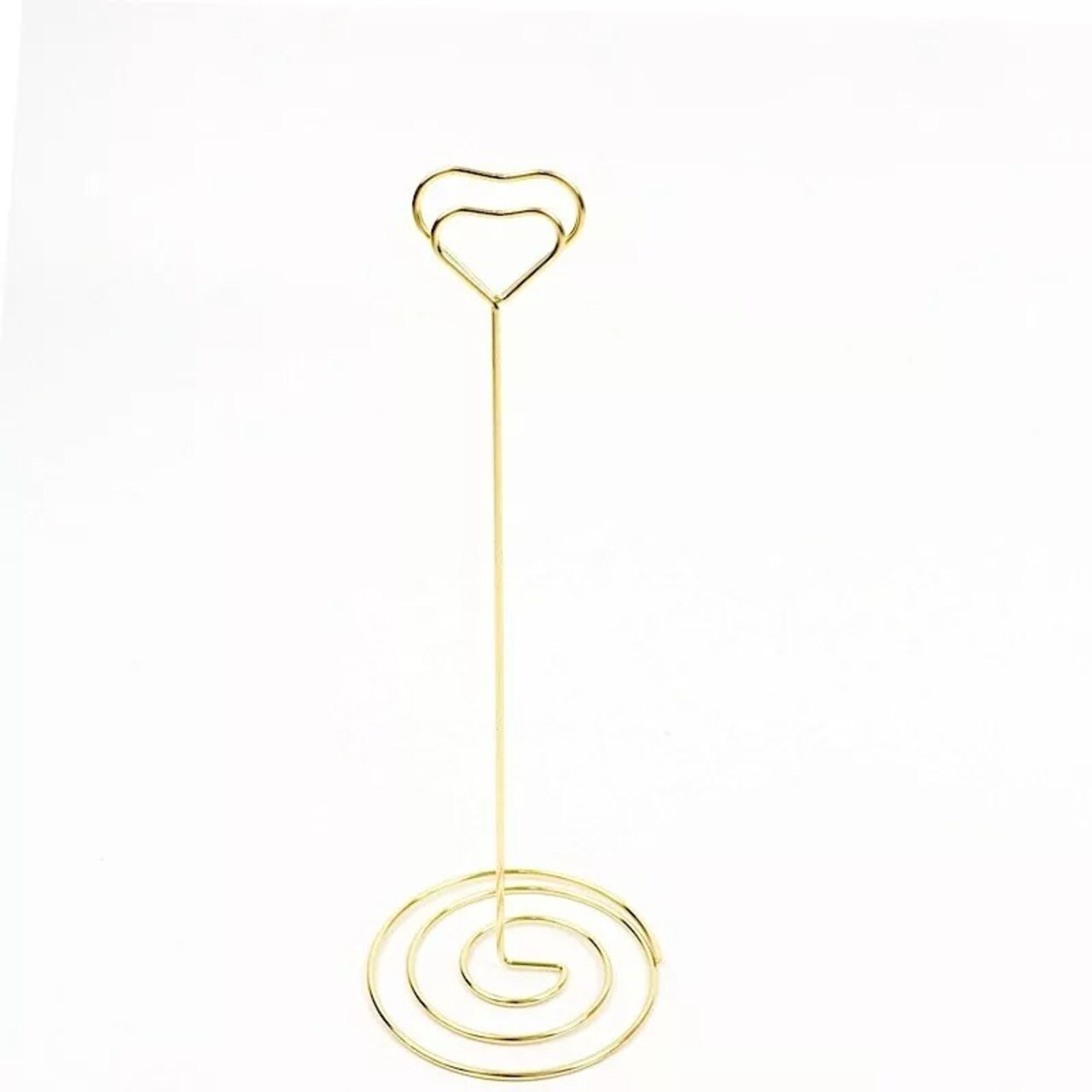 Gold 10 Sign Holders 8" Heart Place Card Clips Metal Table Number Stands Party